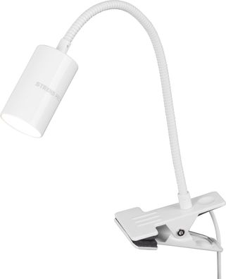 Tischlampe Strend Pro, mit Klemmfuß, Alu, weiß, USB, 41 cm