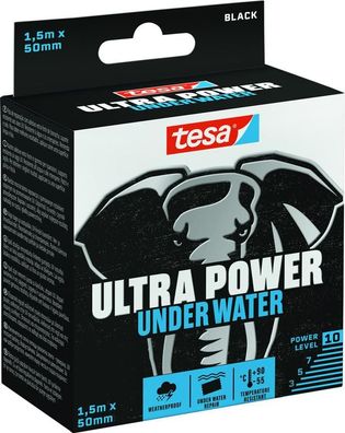 Klebeband tesa® Ultra Power Under Water, Reparatur, wasserdicht, schwarz