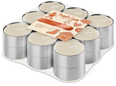 Kerzen Bolsius Tealight Cookie Fever, Weihnachten, Tee, Duft, Packung 18 Stk