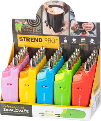 Feuerzeug Strend Pro, teleskopisch, Gas, Sellbox 25 Stk