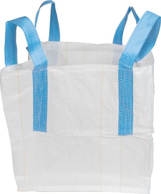 Sack BigBag TOF4, 70x70x70 cm, PP, 4 Schlaufen, weiß, Sack gerader Boden