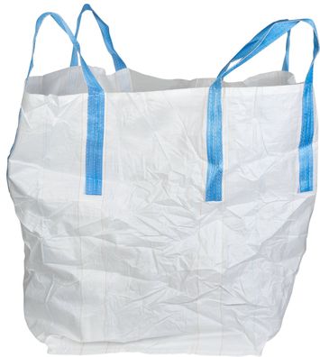 Sack BigBag TOF4, 90x90x120 cm, PP, 4 Ösen, weiß, Sack gerader Boden