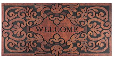 Fußmatte MagicHome RBM 116, für die Tür, Welcome, Gummi, 120x58 cm