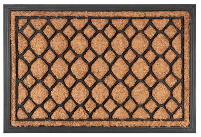 Fußmatte MagicHome RBC 178, für die Tür, FishScales, 40x60 cm, Gummi/Kokos