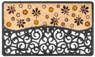 Fußmatte MagicHome RCP 129, für die Tür, Oldstyle, 45x75 cm, Gummi