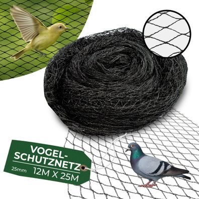 Netz A1206 12x25 m, Masche 25 mm, gegen Vögel, PE