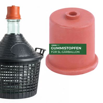 Stopfen Ferrari 13180 - 40 mm, Gummi, für Gärröhrchen, 5 Lit. Ballonflasche