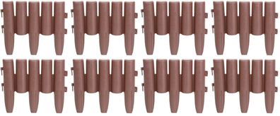 Palisade GE037, 27x24 cm, PP, braun, flexi, L-2,16 m, Packung 8 Stk
