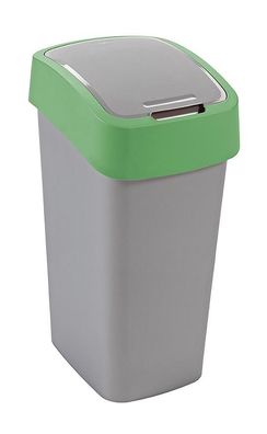 Abfalleimer Curver® FLIP BIN 45 Lit., silbergrau/grün