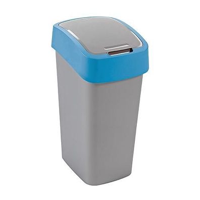 Abfalleimer Curver® FLIP BIN 45 Lit., silbergrau/blau