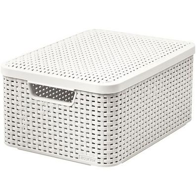 Korb mit Deckel Curver® STYLE2 LID M, creme, mit Deckel, 42x29x19 cm