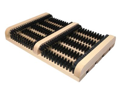 Fußmatte GECO WMN.1, für die Tür, 36x26.5x5.5 cm, Holz, Schuhabstreifer