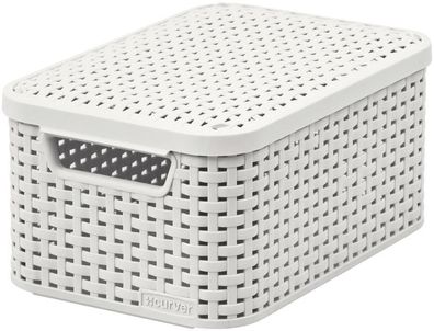 Korb mit Deckel Curver® STYLE2 LID S, creme, mit Deckel, 29x20x14 cm