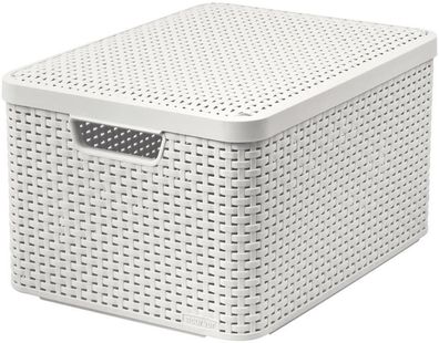 Korb mit Deckel Curver® STYLE2 LID L, creme, mit Deckel, 45x25x33 cm