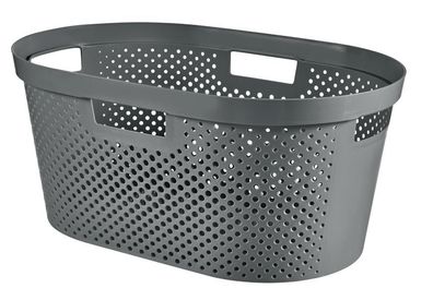 Wäschekorb Curver® Infinity Recycled 40 Lit., anthrazit, 59x39x27 cm