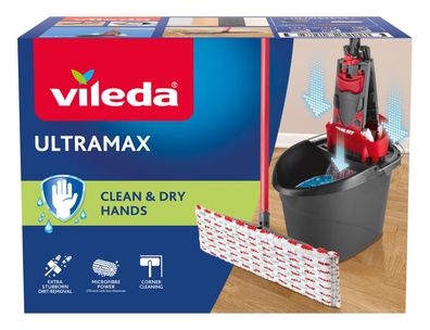 Reinigungsset Vileda Ultramax Complete Set Box, Bodenwischer + Eimer