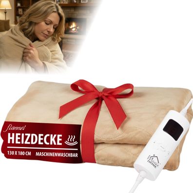 Decke MagicHome, Heiz-, Flanell, beige, 180x130 cm