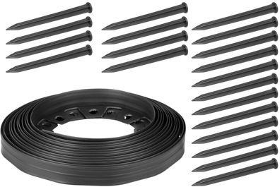 Rasenkante Strend Pro Garden, elastisch, schwarz, Länge 10 m, 4 cm