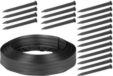 Rasenkante Strend Pro Garden, elastisch, schwarz, Länge 10 m, 6 cm
