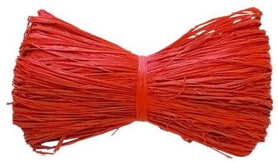 Bast Raphia Nature, 50 g, rot, floristisch, natürlich