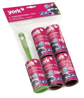 Walze York 068020, Fusselentferner, Fusselrolle, Einweg + 4 Ersatzrollen