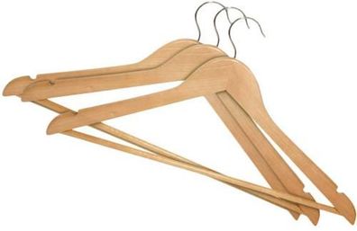 Kleiderbügel York 067510, für Kleidung, Holz, Packung 3 Stk., 44,5x23 cm