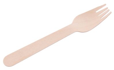 Gabel MagicHome Woodline ECO Gastro, Holz, Besteck, 160 mm, 100er-Pack, 100% Natur