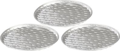 Schale MagicHome, 34x2 cm, Grill-, perforiert, 3 Stk., Aluminium, rund