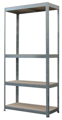 Regal Racks, Metall, MDF, 4 Böden, 750x300x1500 mm, max. 150 kg/Boden