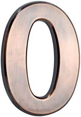 Nummer MagicHome "0" Hausnummer, mit Klebeband, Bronze, beschreibend