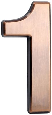Nummer MagicHome "1" Hausnummer, mit Klebeband, Bronze, beschreibend