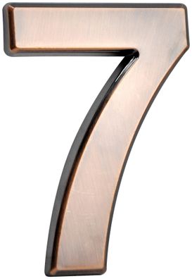 Nummer MagicHome "7", Hausnummer, mit Klebeband, bronze, beschreibend