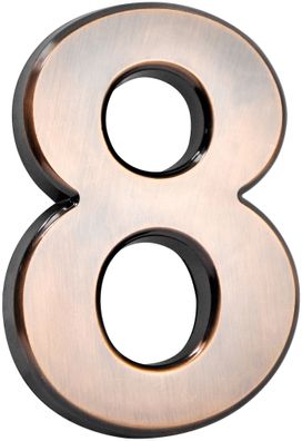 Nummer MagicHome "8", Hausnummer, mit Klebeband, bronze, beschreibend