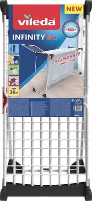 Wäscheständer Vileda Infinity FLEX, für Wäsche, zusammenklappbar, 30 m