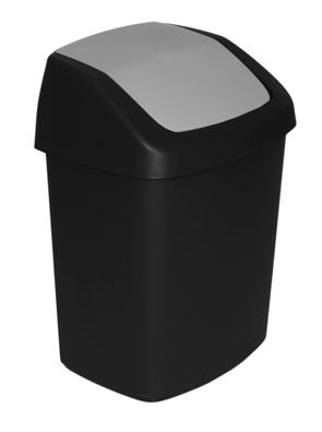 Korb Curver® SWING BIN, 15 Lit., 24.8x30.6x41.8 cm, schwarz grau, für