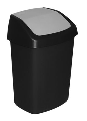 Korb Curver® SWING BIN, 25 Lit., 27.8x34.6x51.1 cm, schwarz grau, für