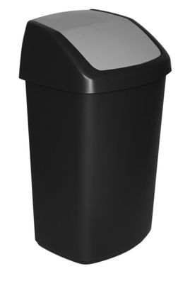 Korb Curver® SWING BIN, 50 Lit., 34x40.6x66.8 cm, schwarz/grau, für Abfall