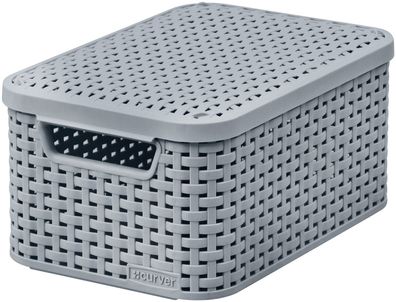 Korb mit Deckel Curver® STYLE S, grau, mit Deckel, 19.8x29.1x14.2 cm