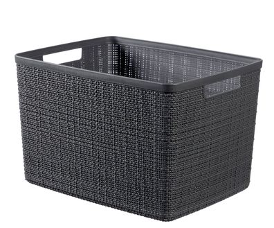 Korb Curver® JUTE L, 20 Lit., dunkelgrau, 28x36x23 cm