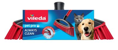 Besen Vileda Always Clean Pet Pro, weiche Gummiborsten