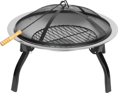 Feuerschale Strend Pro Mara, BBQ, Metall, rund, 57x57x40 cm