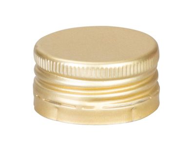 Stopfen ALU für Ballonflasche, golden, Schraubverschluss, 35/18 mm