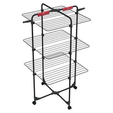 Wäscheständer Vileda Mixer 3, für Wäsche, schwarz, klappbar, 30 m
