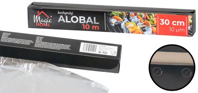 Alufolie MagicHome, 30 cm, L-10 m, 10 µm, Aluminium