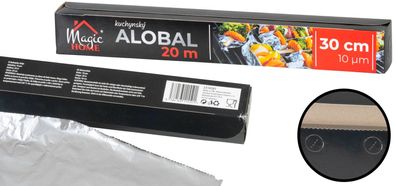 Alufolie MagicHome, 30 cm, L-20 m, 10 µm, Aluminium