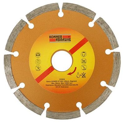 Scheibe KONNER D71003 150 mm, Diamanttrennscheibe, Segment