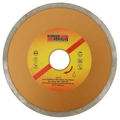 Scheibe KONNER D71001 230 mm, Diamanttrennscheibe, Voll