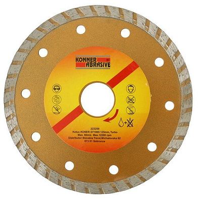 Scheibe KONNER D71005 125 mm, Diamanttrennscheibe, Turbo