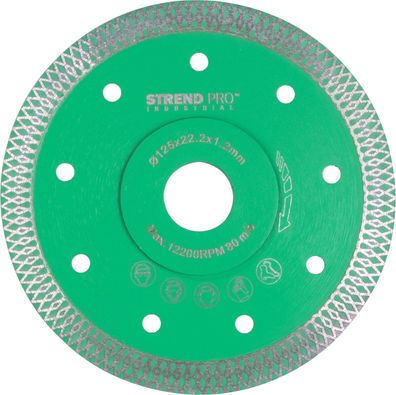 Scheibe Strend Pro Industrial, 125x22.2x1.2 mm, Diamant, ultradünn