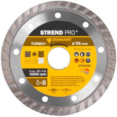 Scheibe Strend Pro 521C, 115 mm, Diamant, Turbo